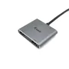 Equip USB-C 4 in 1 Dual HDMI Adapter, USB 3.2 Gen 1 (3.1 Gen 1) Type-C, Silver, 4K Ultra HD, 30 Hz, HDMI, Aluminium