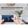 Equip USB-C to RJ45 Gigabit Network + PD Adapter USB Type-C 100W
