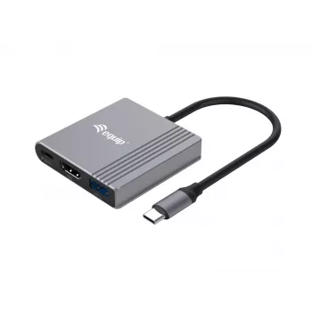Equip 3 in 1 USB-C to HDMI / USB-A / USB PD Adapter, 3.2 Gen 1 (3.1 Gen 1), USB Type-C, HDMI output, 3840 x 2160 pixels