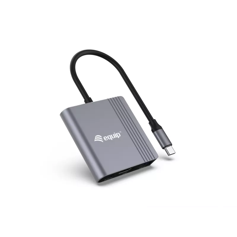 Equip 3 in 1 USB-C to HDMI / USB-A / USB PD Adapter, 3.2 Gen 1 (3.1 Gen 1), USB Type-C, HDMI output, 3840 x 2160 pixels