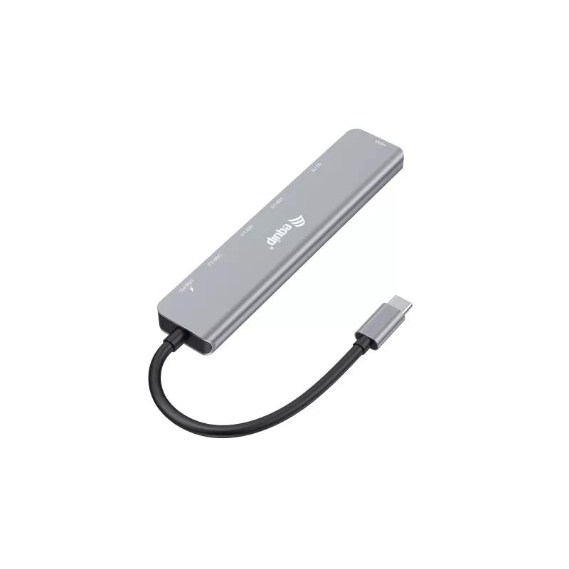 Equip USB-C 7 in 1 Multifunctional Adapter, HDMI 4K/60Hz, USB 3.2 Gen1 x 3 , TF/MICRO SD, 100W USB PD