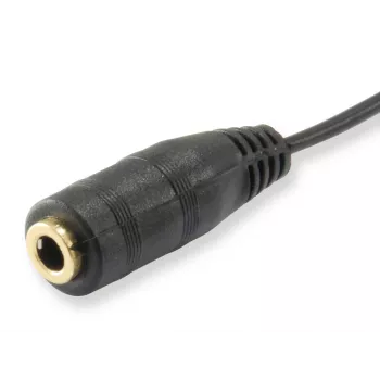 Equip Audio Split Cable, Black, 3.5 mm, 2 x 3.5 mm, Female, Male, Polyvinyl chloride (PVC)