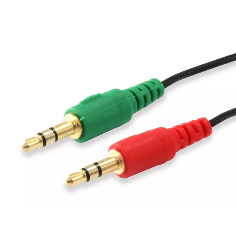 Equip Audio Split Cable, Black, 3.5 mm, 2 x 3.5 mm, Female, Male, Polyvinyl chloride (PVC)