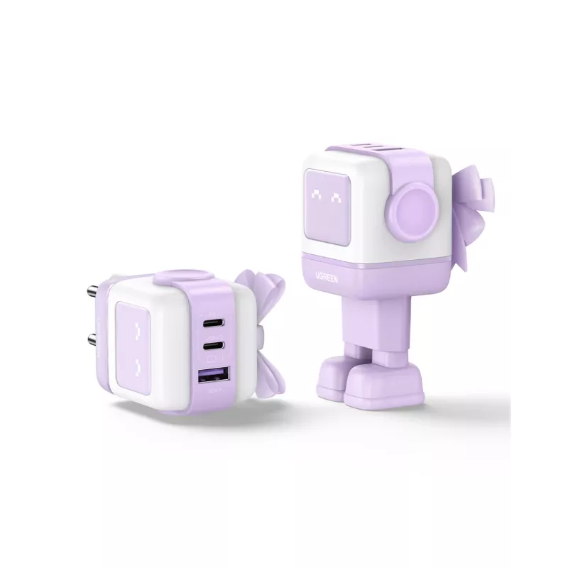 Ugreen Nexode RG 65W 3-Port GaN Mobile computer, Mobile phone, Mouse, Laptop, Power bank, Telephone Pink AC Fast charging Indoor