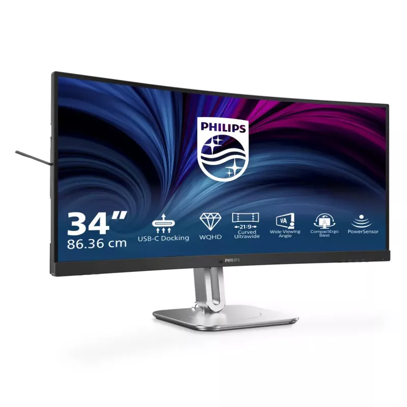Philips 5000 series 34B2U5600C/00 computer monitor 86.4 cm (34 inch) 3440 x 1440 pixels Dual QHD LCD Grey