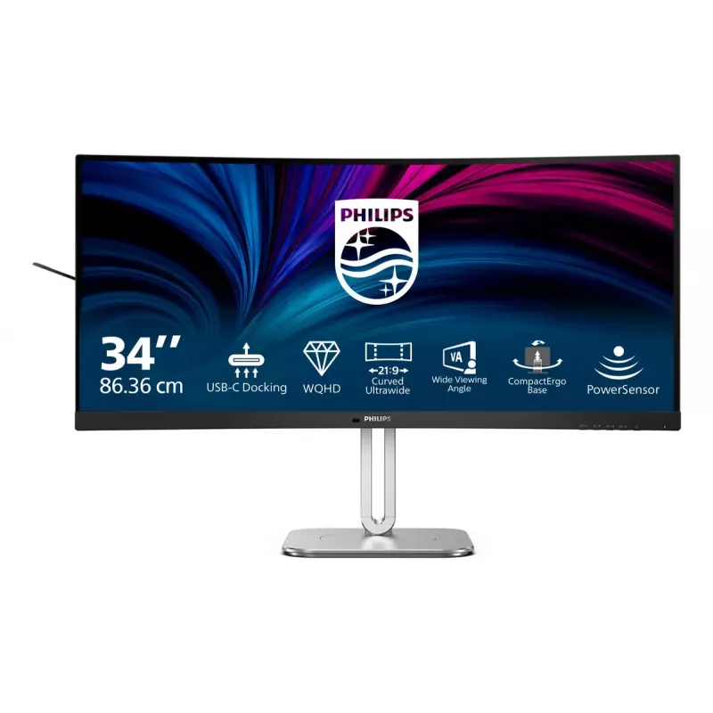 Philips 5000 series 34B2U5600C/00 computer monitor 86.4 cm (34 inch) 3440 x 1440 pixels Dual QHD LCD Grey