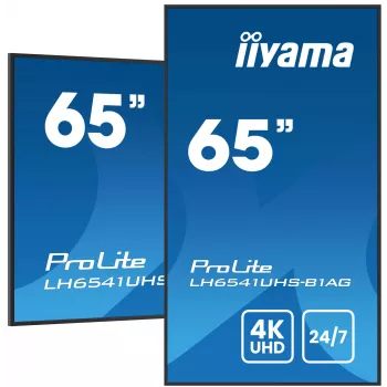iiyama LH6541UHS-B1AG Signage Display 163.8 cm (64.5 inch) LCD 500 cd/m² 4K Ultra HD Black 24/7