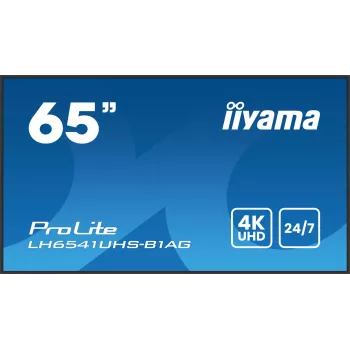 iiyama LH6541UHS-B1AG Signage Display 163.8 cm (64.5 inch) LCD 500 cd/m² 4K Ultra HD Black 24/7