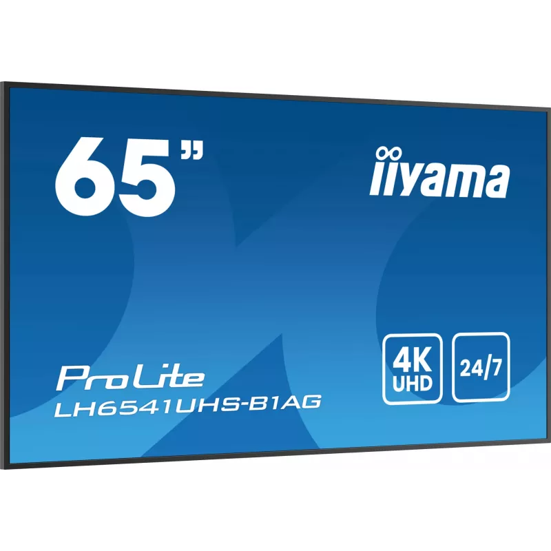 iiyama LH6541UHS-B1AG Signage Display 163.8 cm (64.5 inch) LCD 500 cd/m² 4K Ultra HD Black 24/7