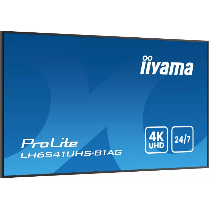 iiyama LH6541UHS-B1AG Signage Display 163.8 cm (64.5 inch) LCD 500 cd/m² 4K Ultra HD Black 24/7