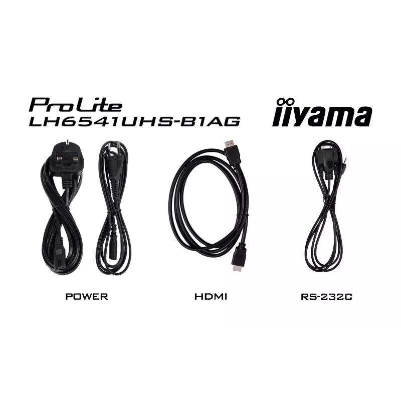 iiyama LH6541UHS-B1AG Signage Display 163.8 cm (64.5 inch) LCD 500 cd/m² 4K Ultra HD Black 24/7