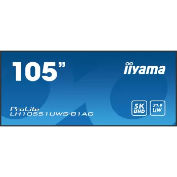 iiyama LH10551UWS-B1AG Signage Display Digital signage flat panel 2.67 m (105 inch) LED 500 cd/m² UltraWide 5K HD Black 24/7