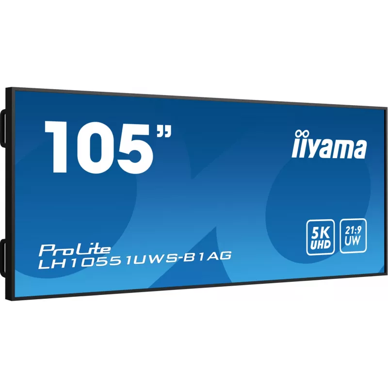 iiyama LH10551UWS-B1AG Signage Display Digital signage flat panel 2.67 m (105 inch) LED 500 cd/m² UltraWide 5K HD Black 24/7