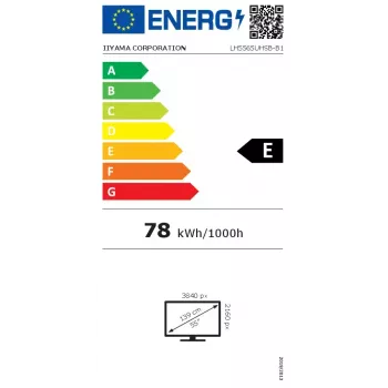 Digital signage flat panel iiyama LH5564UHS-B1AG 55 inch 4K Ultra HD