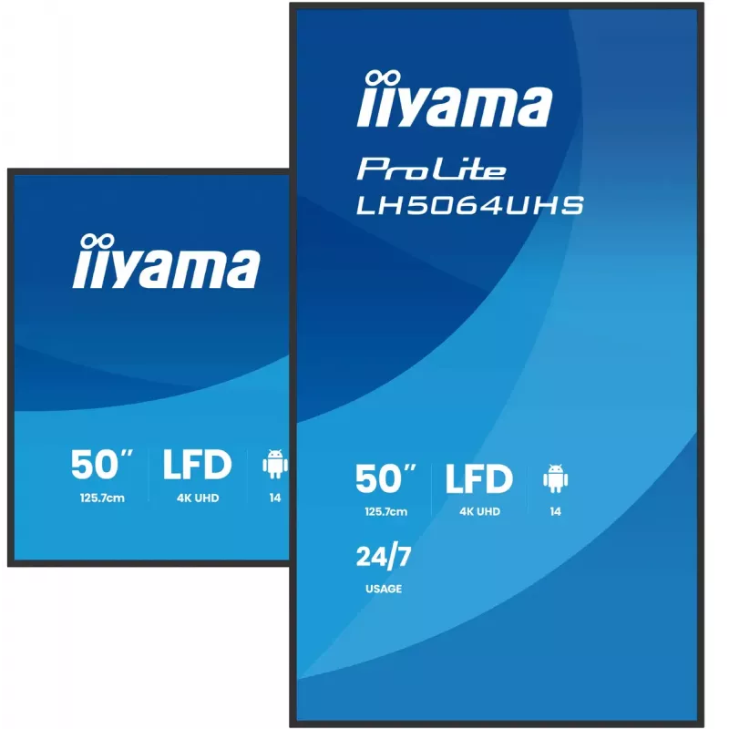 Digital signage flat panel iiyama LH5564UHS-B1AG 55 inch 4K Ultra HD