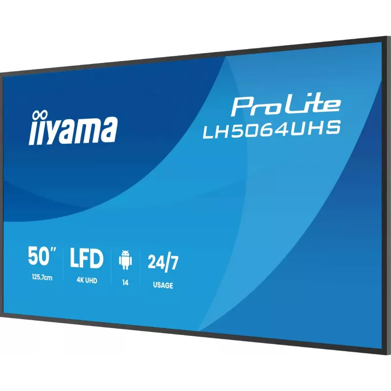 Digital signage flat panel iiyama LH6564UHS-B1AG 65 inch 4K Ultra HD