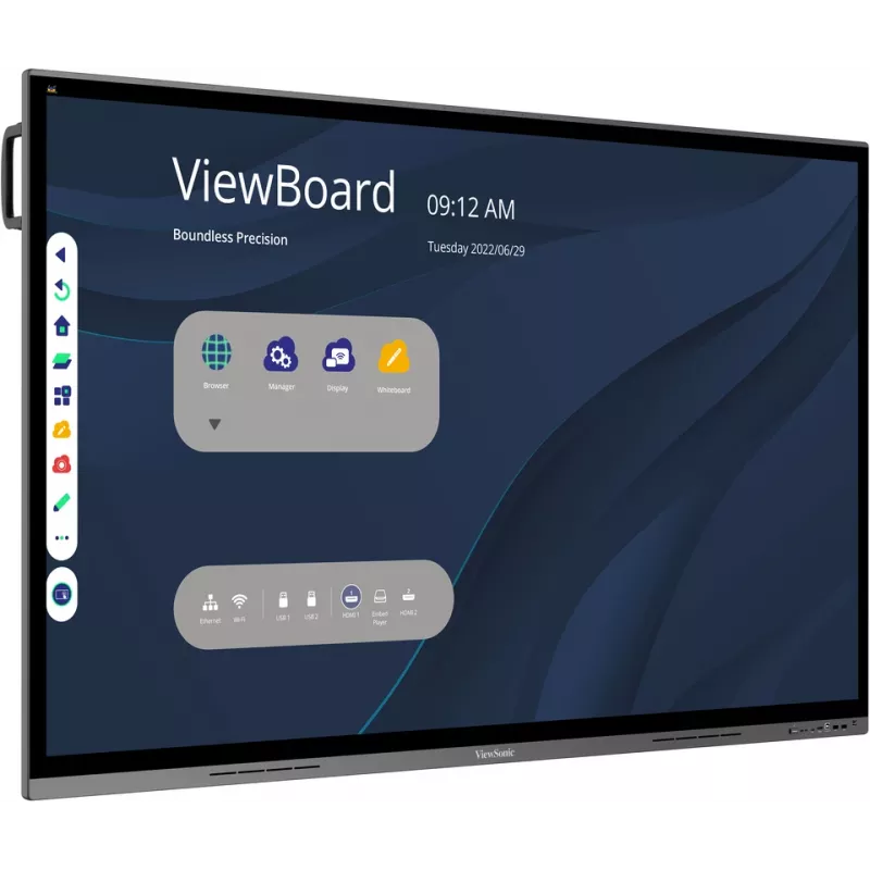 Viewsonic IFP7562 Signage Display Interactive flat panel 190.5 cm (75 inch) LED Wi-Fi 350 cd/m² 4K Ultra HD Black Touchscreen Built-in processor Android