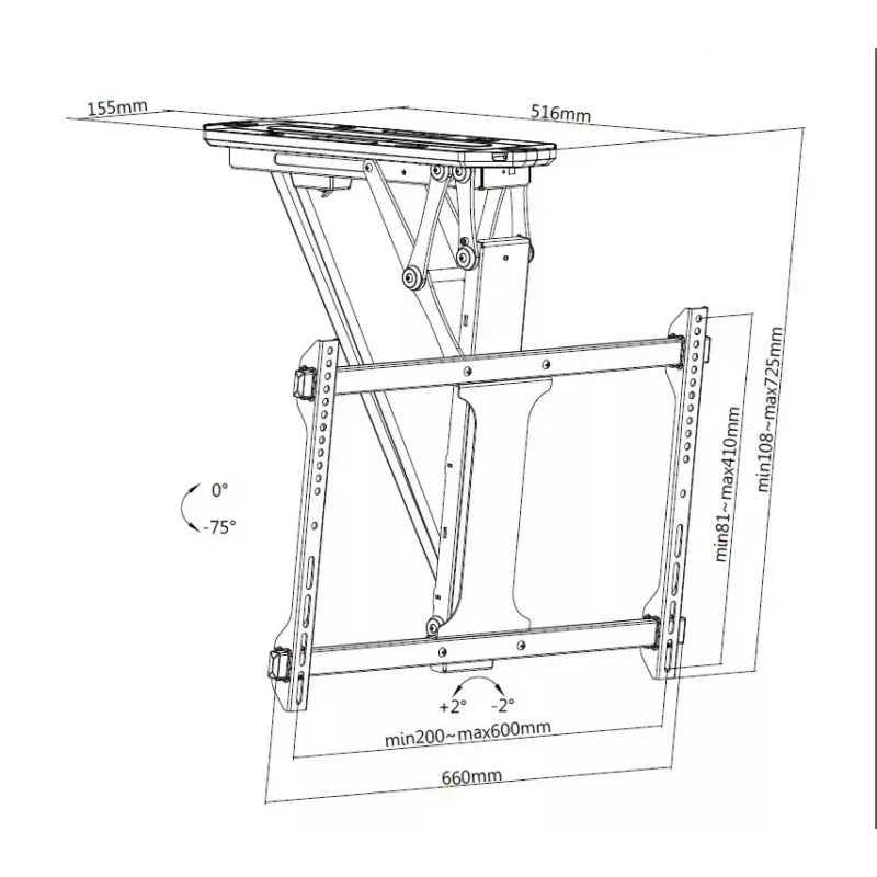 Equip 32 inch-70 inch Motorized TV Ceiling Mount Bracket