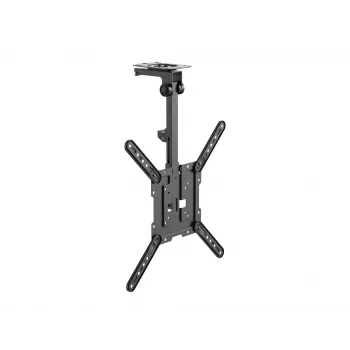 Equip 23 inch-55 inch Ceiling Mount TV Bracket, 75 x 75 mm, 400 x 400 mm, 0 - 80°, -45 - 45°, Stainless steel, Black