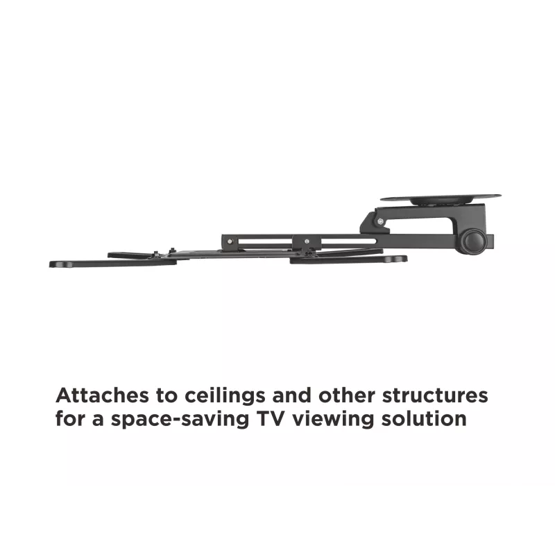 Equip 23 inch-55 inch Ceiling Mount TV Bracket, 75 x 75 mm, 400 x 400 mm, 0 - 80°, -45 - 45°, Stainless steel, Black