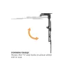 Equip 23 inch-55 inch Ceiling Mount TV Bracket, 75 x 75 mm, 400 x 400 mm, 0 - 80°, -45 - 45°, Stainless steel, Black
