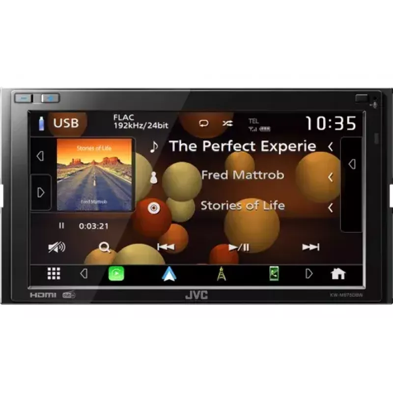 JVC KW-M875DBW car media receiver Black Wi-Fi 180 W Bluetooth