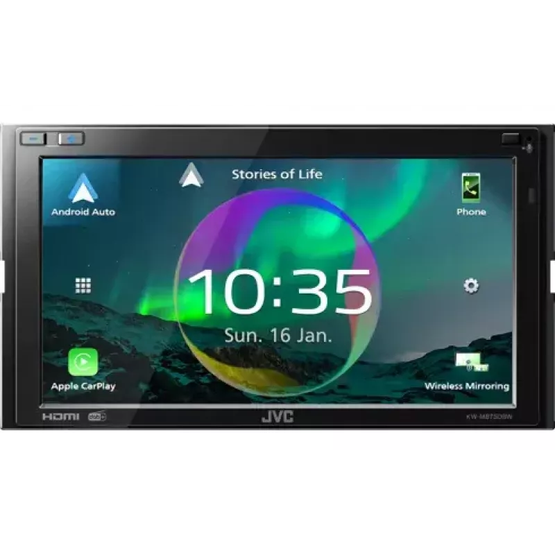JVC KW-M875DBW car media receiver Black Wi-Fi 180 W Bluetooth
