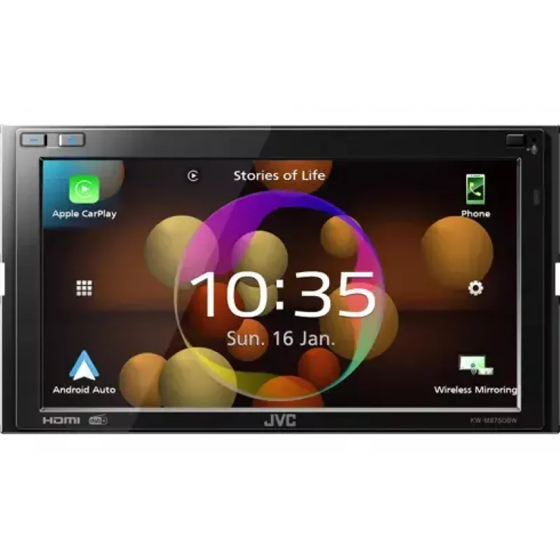 JVC KW-M875DBW car media receiver Black Wi-Fi 180 W Bluetooth