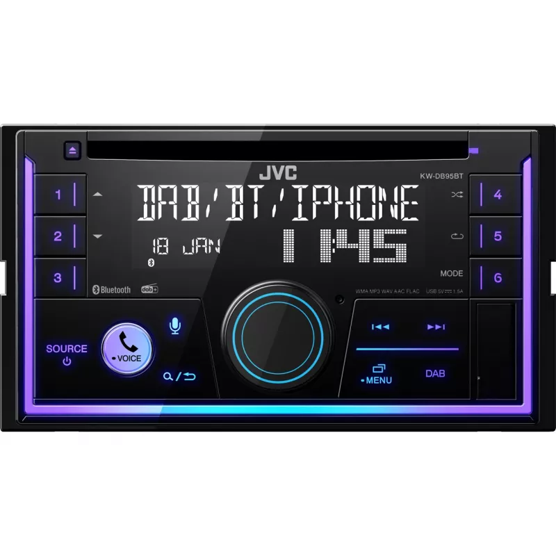 JVC KW-DB95BT Black 200 W Bluetooth