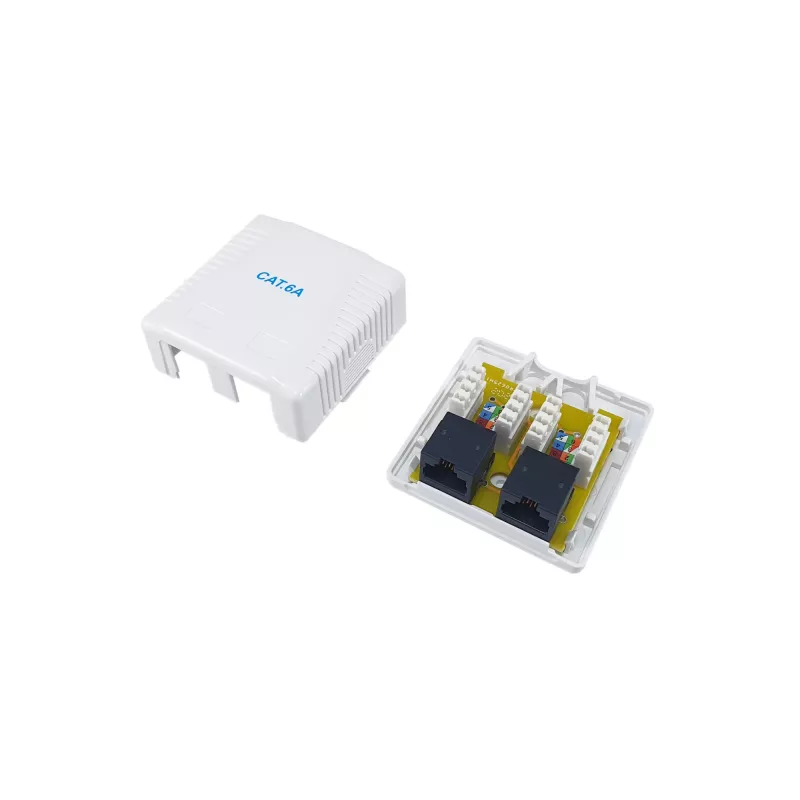 Equip 2-Port Cat.6A Surface Mount Box 61mm x 29.6mm x 59.1mm