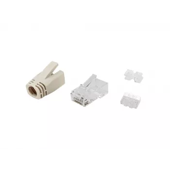 Equip Cat.6A RJ45 Plug Set 100pcs Transparent White