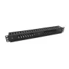 Equip 19 inch Rack Mount Cable Management Panel, Black