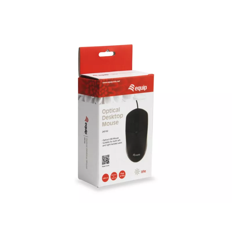 Equip 245102 mouse Office Ambidextrous USB Type-A Optical 1000 DPI