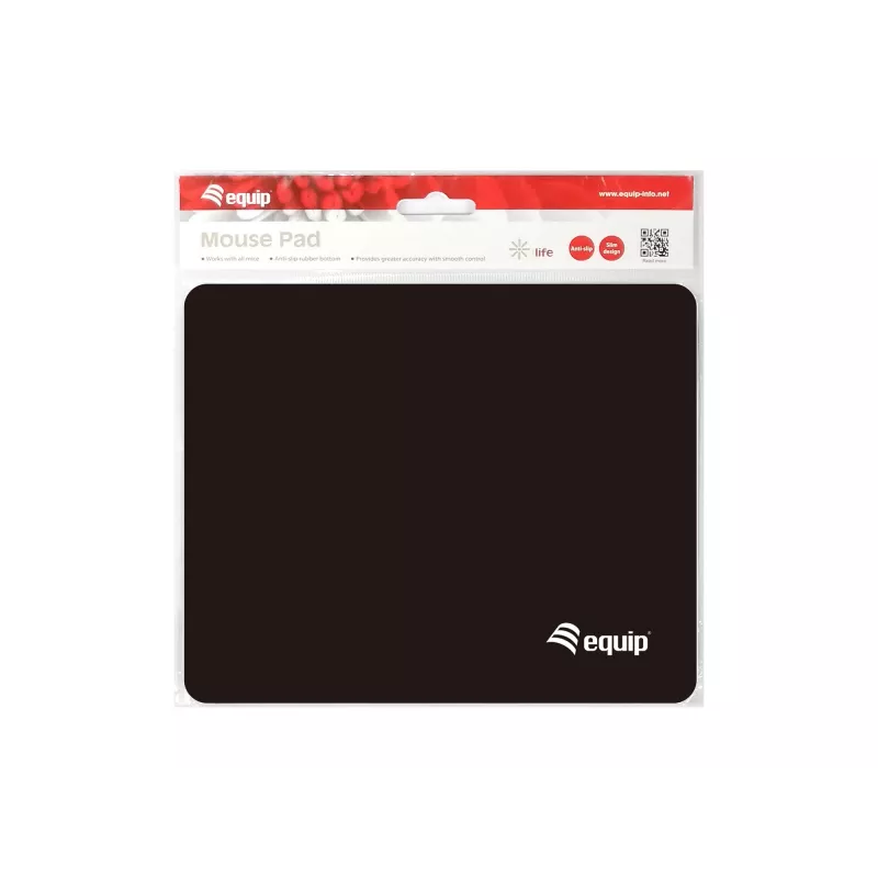 Equip Mouse Pad, Black, Monochromatic, Nylon, Rubber, Non-slip base