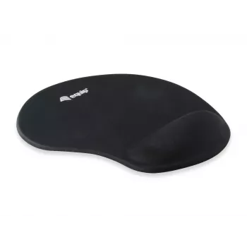 Equip Gel Mouse Pad, Black, Monochromatic, Fabric, Gel, Polyurethane, Wrist rest, Non-slip base