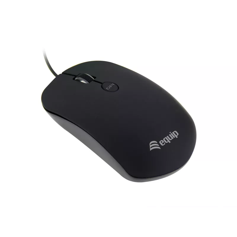 Equip USB Comfort Mouse, Ambidextrous, Optical, USB Type-A, 1600 DPI, Black