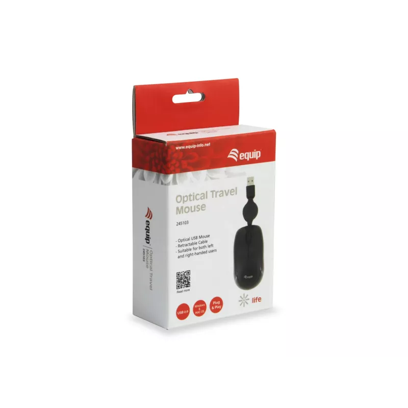 Equip 245103 mouse Travel Ambidextrous USB Type-A Optical 1000 DPI