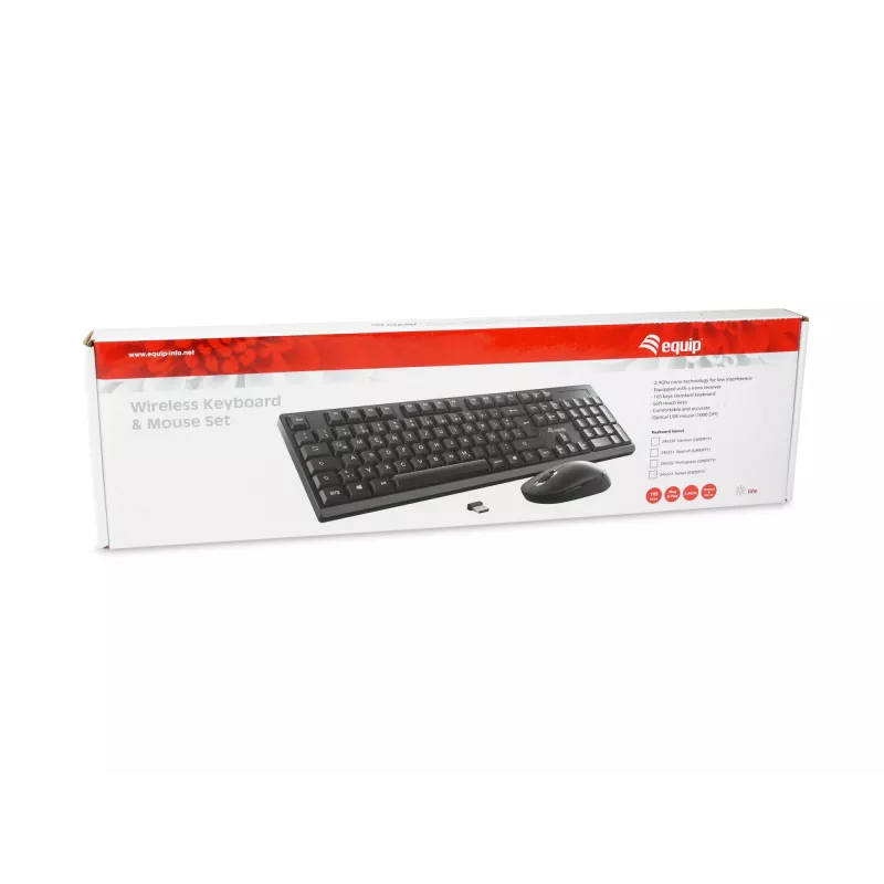 Equip Wireless Keyboard & Mouse Set, IT Layout