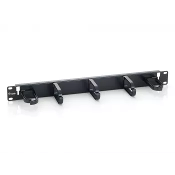 Equip 19 inch Rack Mount Cable Management Panel, Black (RAL 9005)