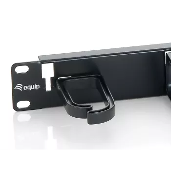 Equip 19 inch Rack Mount Cable Management Panel, Black (RAL 9005)