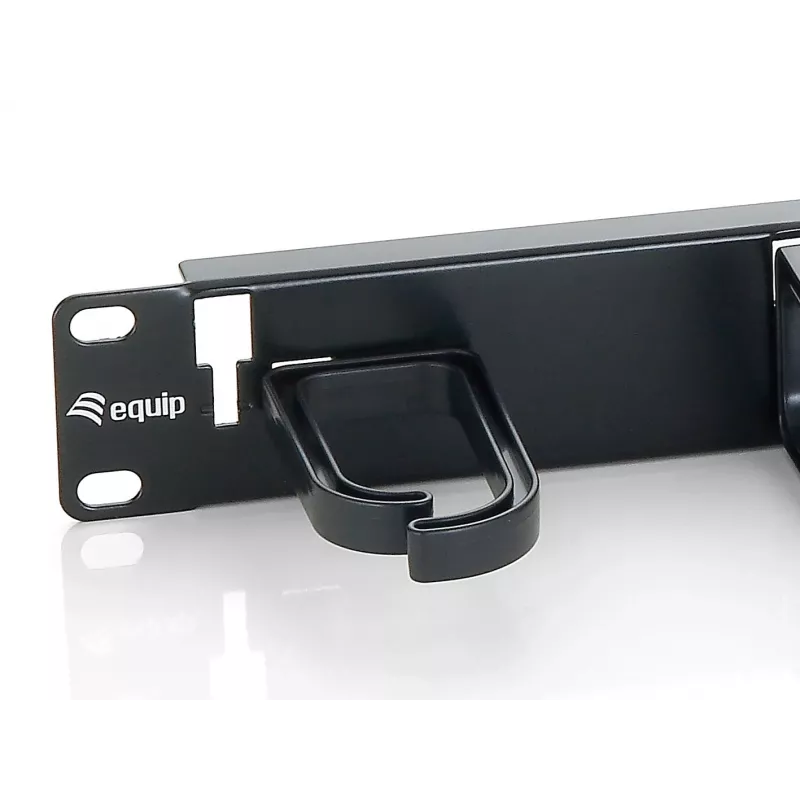 Equip 19 inch Rack Mount Cable Management Panel, Black (RAL 9005)