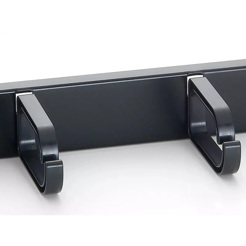 Equip 19 inch Rack Mount Cable Management Panel, Black (RAL 9005)
