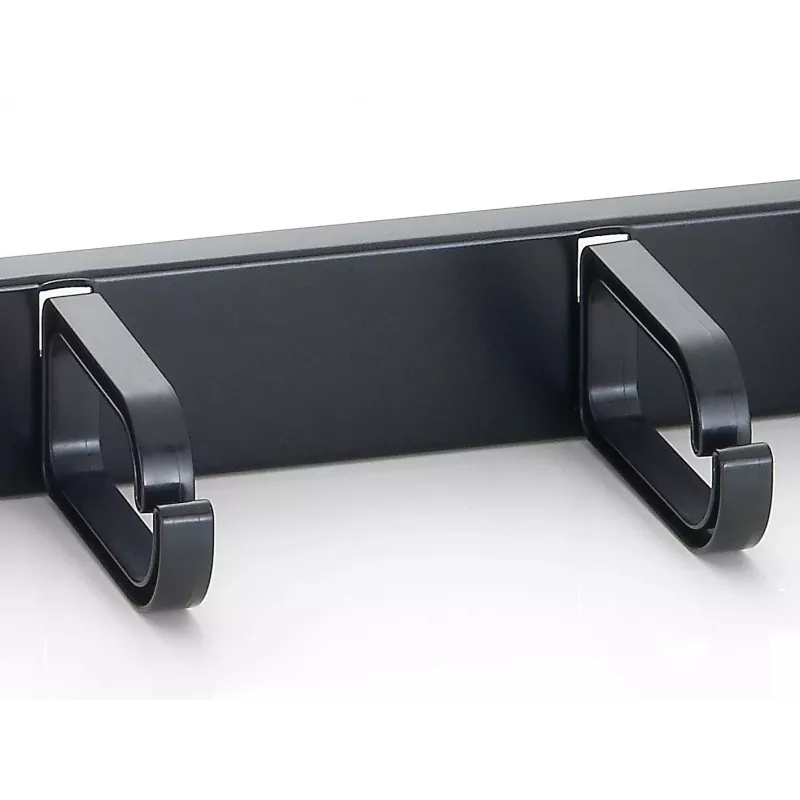 Equip 19 inch Rack Mount Cable Management Panel, Black (RAL 9005)
