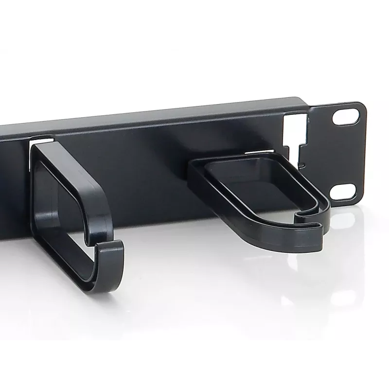 Equip 19 inch Rack Mount Cable Management Panel, Black (RAL 9005)