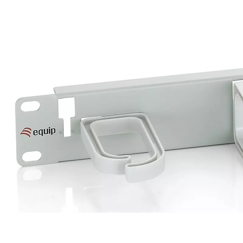 Equip 19 inch Rack Mount Cable Management Panel, Light Grey (RAL 7035)