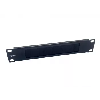 Brush panel Equip 10 inch 1U Black Steel 25.4mm width