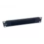 Brush panel Equip 10 inch 1U Black Steel 25.4mm width
