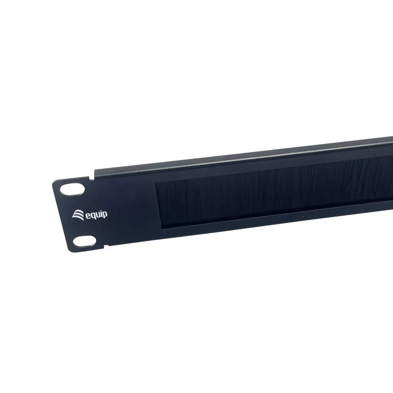Brush panel Equip 10 inch 1U Black Steel 25.4mm width