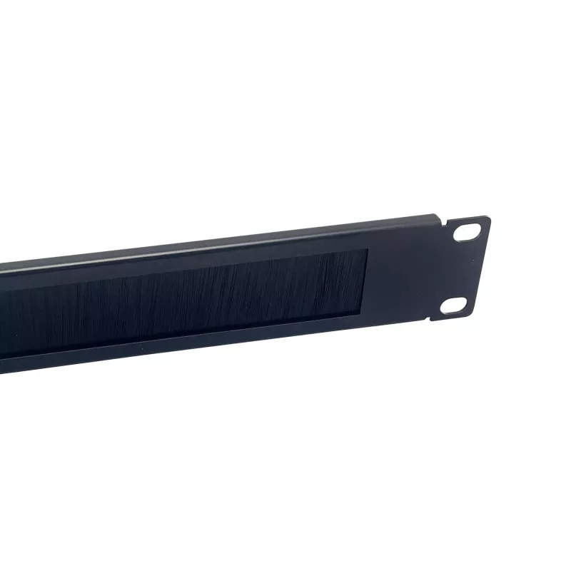 Brush panel Equip 10 inch 1U Black Steel 25.4mm width