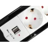Equip 245553 power extension 1.5 m 4 AC outlet(s) Indoor Black, White